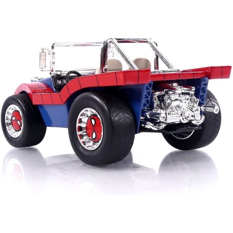 ミニカー 1:24 MARVEL SPIDER-MAN & BUGGY Jada Marvel Toy Spider-Man, Red & Blue Dune Buggy with Graphics, 1