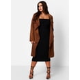 thumbnail image 3 of Rebdolls Women's Plus Wide Lapel Duster Coat - Brown - 5X, 3 of 5