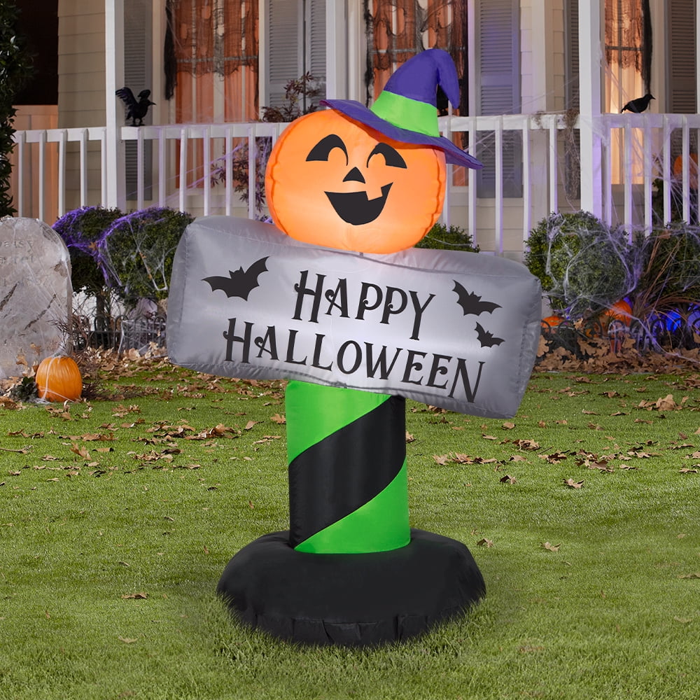 Airblown Inflatables Happy Halloween Sign w/ JOL