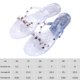 thumbnail image 2 of Zapatos de gelatina con tachuelas chanclas con lazo zapatillas de casa para mujer verano elegante, 2 of 9