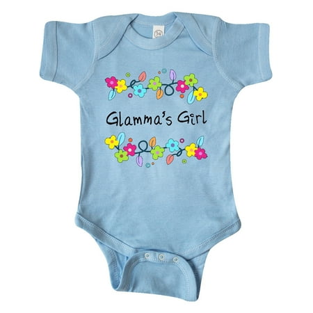 

Inktastic Glammas Girl- Bright Flowers Gift Baby Girl Bodysuit