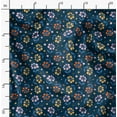 thumbnail image 6 of Soimoi Florals Printed, Japan Crepe SatinFabric, by The Yard 54 Inch Wide, Decorative Sewing Fabric for Dresses Kimonos Gowns, Navy Blue, 6 of 6