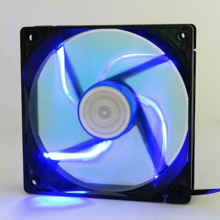 120mm LED Neon BLUE Computer Case Cooling Fan Quiet Sleeve