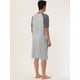 thumbnail image 5 of Camisón para hombre Ropa de dormir Mangas raglán Comfy Lounge Pijamas suaves Camisa de dormir suelta Camisón gris L, 5 of 6