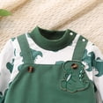 thumbnail image 6 of BXSRUTA Newborn Boy Long Sleeve Suspender Romper Soft Cotton Blend False Two Piece Baby Clothes Winter Baby Shower Gift, 6 of 8