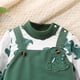 thumbnail image 5 of Peleles de invierno para recién nacidos, con estampado de manga larga y tirantes falsos de dos piezas para niños, 5 of 9