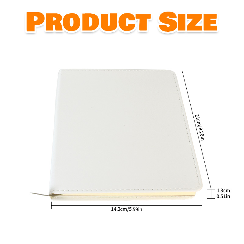 A5 Subliamtion white blank Journal Notebook 100 pages for School Supplies DIY Back to School Gifts 40 pack