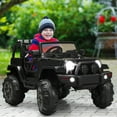 thumbnail image 4 of Costway 12V Kids Ride On Truck Car w/ Remote Control MP3 Music LED Lights Black, 4 of 10