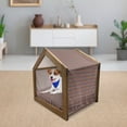 thumbnail image 3 of Chevron Pet House, Zigzag Shape in Retro Colors Geometric Simple Design with Stripes Vintage Grid, Outdoor & Indoor Portable Dog Kennel with Pillow and Cover, 5 Sizes, Multicolor, by Ambesonne, 3 of 5