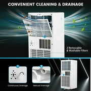 Costway 6000BTU (10000 BTU ASHRAE) Portable Air Conditioner3-in-1 AC Unit with Cool Fan Dehum Sleep Mode