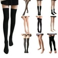 thumbnail image 3 of Autumn Winter Knee High Socks Warm Fleece Lined Thigh High Socks Fashion Calf Socks Soft Long Stockings for Girls Women, 3 of 3