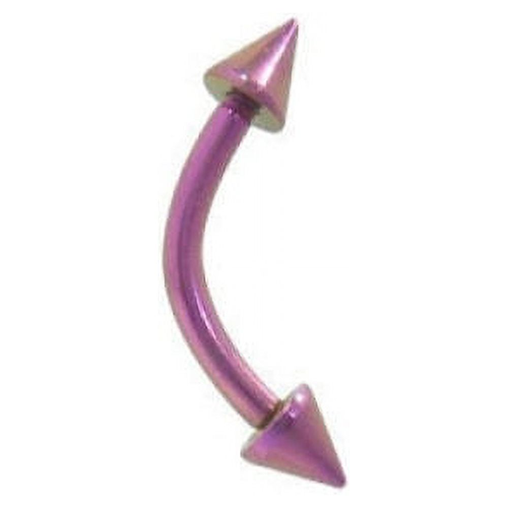 Eyebrow Ring Curved Barbell Anodized G5 Solid Titanium 16G Cartilage Rook Daith