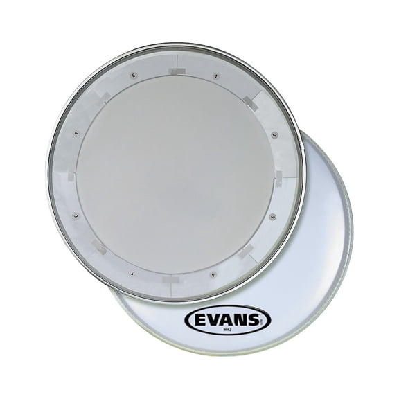 EVANS MX1 White Marching Bass Drum Head 32 in.