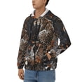 thumbnail image 3 of Honeii Leopard On Tree Branch Print Hoodies for Men, Pullover & Full Zip, Breathable Zip up Hoodie, Sweatshirt-XX-Large, 3 of 5