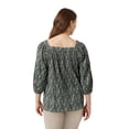 thumbnail image 3 of Chaps Women's Squareneck Peasant Top, 3 of 3