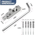 thumbnail image 2 of Stripped Screw Extractor, Broken Pipe Extractor Tool, Damaged Water Pipe Removal Tool for Removing ID 1/2'', 3/4'' and 1'' Damaged & Stuck Pipe Screw with 5 Sizes of Stainless Steel Brushes for Drill, 2 of 6