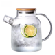 thumbnail image 5 of Tetera de vidrio engrosado, tetera con lazo, hervidor de agua fría, hervidor de agua fría, olla para jugo, calefacción de fuego abierto, cubierta de bambú, olla para el hogar, 5 of 5