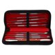 thumbnail image 1 of EeaseMX Kit de grabado de cera de acero inoxidable, espátula para cera, juego de herramientas para tallado de cera para uso dental (bolsa negra), 1 of 7