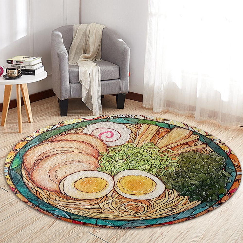 Round Area Rug, Sun63 Non-Slip Floor Mat, Soft Washable Carpet for Living Room Bedroom Decor 24 Inch