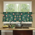 thumbnail image 4 of Yayeee Kitchen Curtains Tier Set of 2 Light Filtering 57"x36" Over Sink Window Panels, Green Christmas Gingerbread, 4 of 7