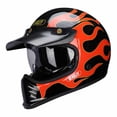 thumbnail image 3 of Casco de motocicleta Black Flame, estilo vintage, de cara completa, resistente al desgaste, accesorios de carreras, transpirable, para motocross, protección anticaídas, 3 of 5