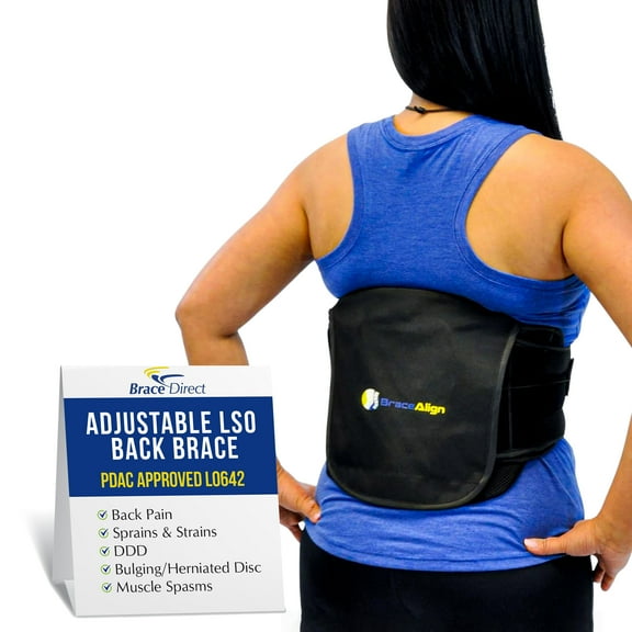 Brace Align Adjustable Lso Back Brace L0627, L0642 - Superior Lumbar Support For Lower Back Pain Relief