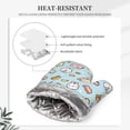 thumbnail image 4 of Honeii Rabbit Burger Coffee patten Oven Mitts and Pot Holders Sets, Baker Oven Mitts, Mittens for Kitchen Decor, Baking Lover over Gloves Gifts, 4 of 7