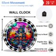 thumbnail image 3 of Decorative Clocks: Vibrant Hallo-ween Haunted House  Glass Wall Clock ,Spooky Decor Wall Clock for Homes, Bars, Offices, Man Caves, Garages, And Living Rooms. Hallo-ween Gift Style 12×12inch(30×30cm), 3 of 8