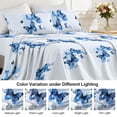 thumbnail image 6 of Flymme Blue Butterfly Queen Sheet Set, 4 Pieces Soft Bedding Queen Sheet Set,Breathable and Cooling Sheets for Bedroom Guest Rooms,Dorms, 6 of 8
