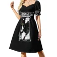 thumbnail image 2 of Vestido de manga corta con estampado de pañuelo rojo para mujer, ropa de verano 2025, vestidos de verano para mujer, vestido 2025, 2 of 7