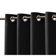 thumbnail image 2 of 2PC Curtains Home Modern Simple Solid Color Blackout Cloth Outdoor Waterproof Sunscreen Anti UV High Precision Black Silk 132cm * 183cm, 2 of 5