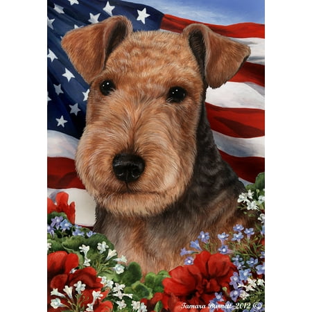 Lakeland Terrier - Best of Breed  Patriotic I Garden (Best Brush For Lakeland Terrier)