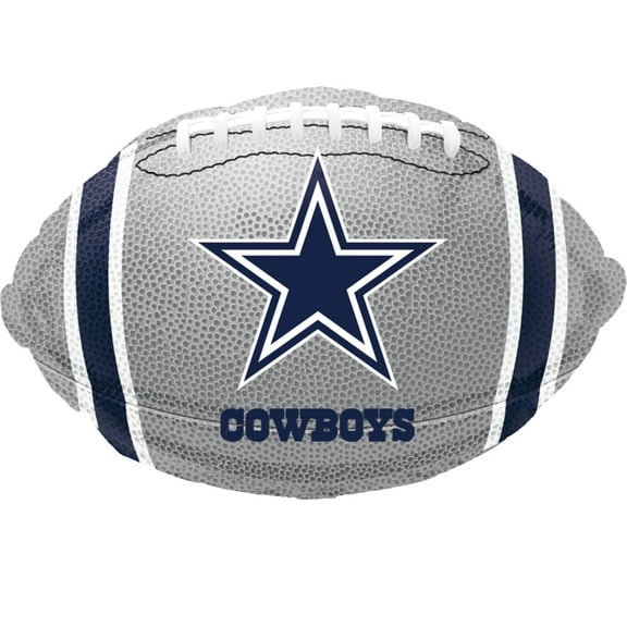 Anagram Dallas Cowboys Shape 21" Football Football Foil Balloon, Silver Blue
