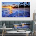 thumbnail image 1 of Vagues Bleues le Long du Rivage - Impression sur Toile de Bord de Mer, 1 of 3