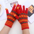 thumbnail image 1 of Gants Mitaines à Moins de 10$ Rouges Femmes Peuvent Permettre Gants Écran Chauds Extensibles Gants Tricotés Mitaines Hiver Garder au Chaud Tricot Cœur Imprimé Gants Étudiants Extérieur Randonnée Mitaines, 1 of 5