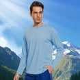 thumbnail image 4 of Men’s UPF 50+ Quick Dry Long Sleeve Shirt Moisture Wicking Lightweight Hiking Tee for Outdoors Activities Fishing Running, 4 of 6