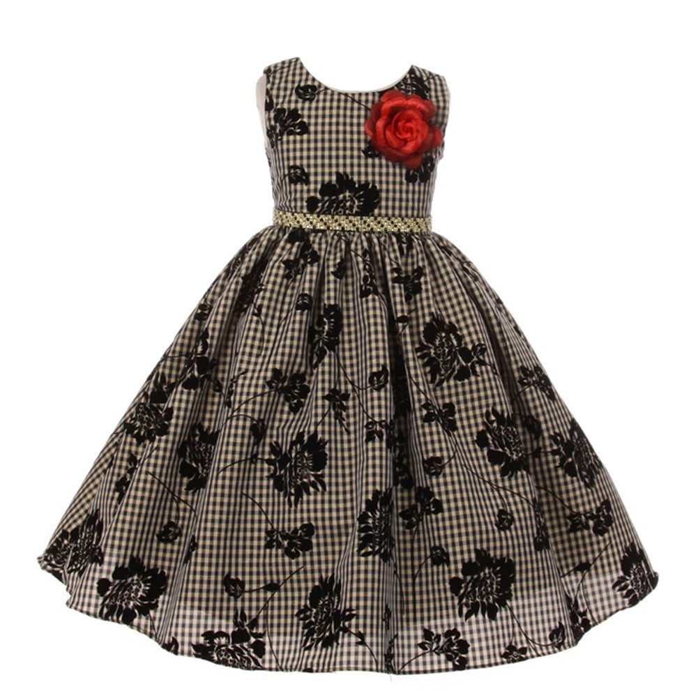 rose gold glitter flower girl dress