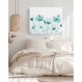 thumbnail image 3 of Blue Aqua Flower Wall Art for Living Room,Canvas Picture Wall Decor for Bathroom Bedroom,White Floral Plant Herb Botanical Painting Artwork for Office Kitchen Hallway Dining Room Home Decor 16"x20", 3 of 8