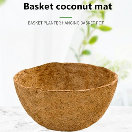 JINSIJU Coconut Fiber Flower Pot  Round/Manger Shape Succulent Planter Hanging Basket Liner Replacement for Garden  Coffee Shop  Home