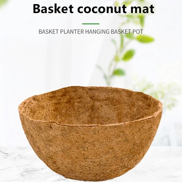 SAYOO Maceta de fibra de coco, forma redonda/pesebre, maceta suculenta, cesta colgante, forro de repuesto para jardín, cafetería, hogar SAYOO casual