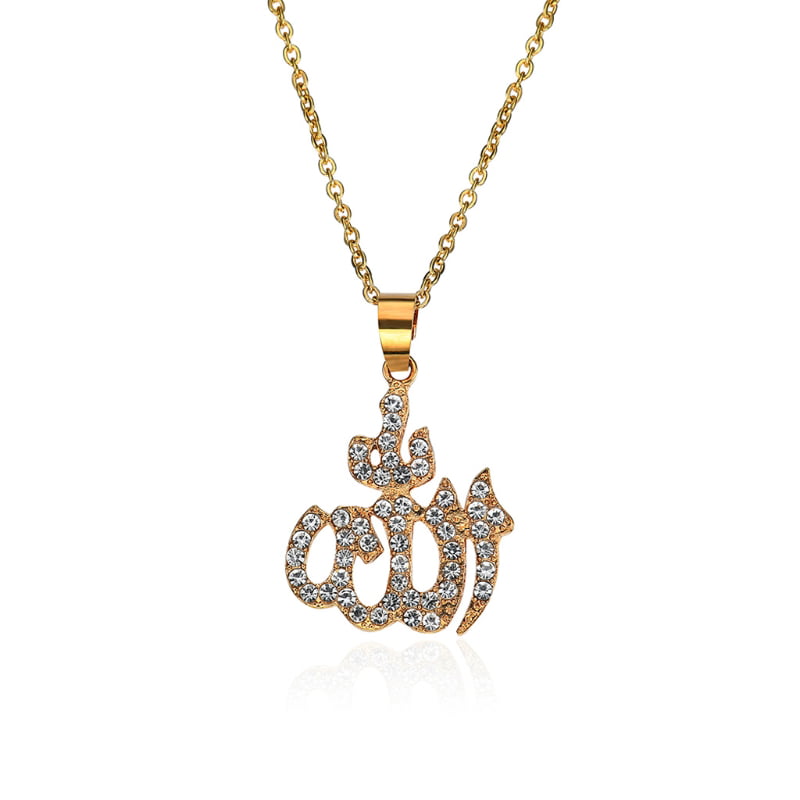 Arabic Gods Name Pendant Men Necklace Women Ladies Islamic Jewelry Muslim Gift 