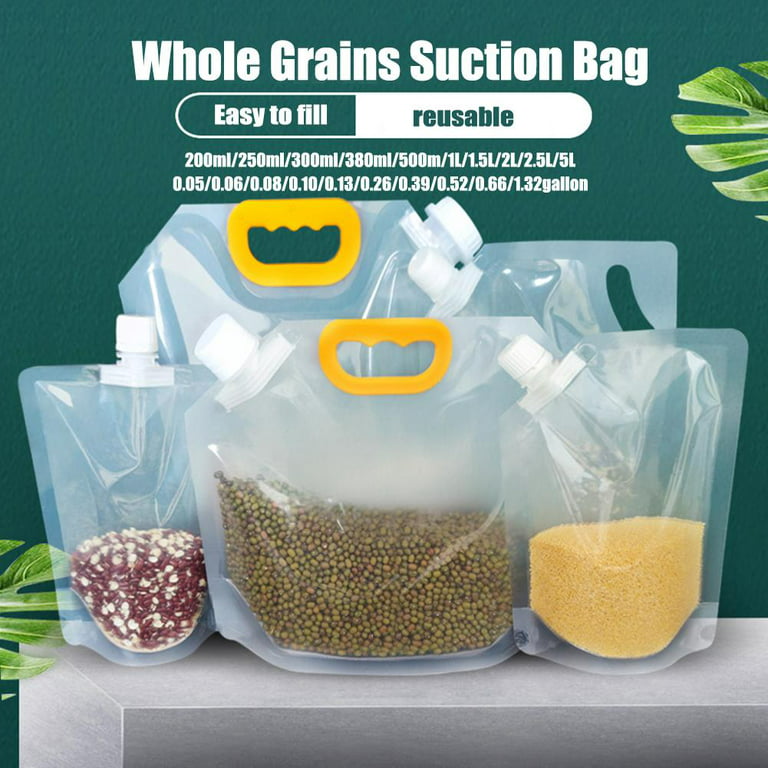 Plastic 2.5L Food Storage Bag Grain Storage Suction Bags