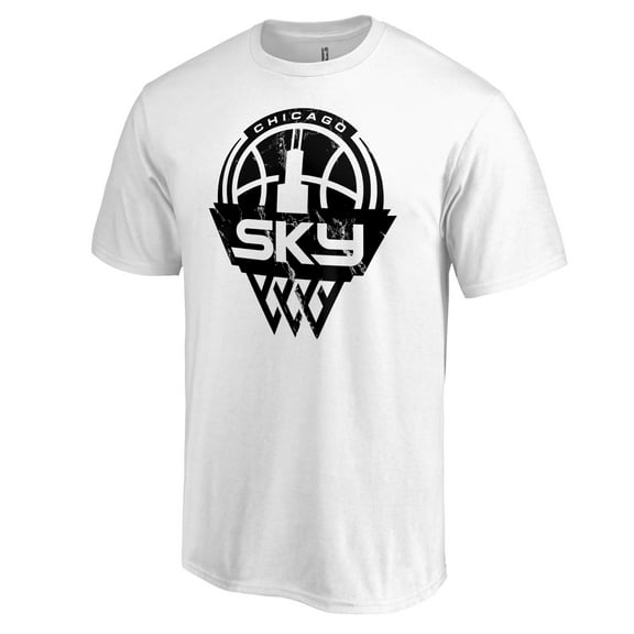 Men's White Chicago Sky Marble T-Shirt