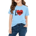 thumbnail image 5 of Agkizg Girls Graphic Tees,Kids Valentine's Day T-Shirt,Girls Short Sleeve Cotton Casual Tee, 5 of 5