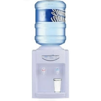 Top Loading Water Cooler Dispenser, Hot Cold 5 Gallon Desktop Water Machine for Home Office, White