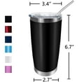 thumbnail image 2 of 20oz Tumbler with Lid  Stainless Steel Vacuum Insulated Double Wall Travel Tumbler  Durable Insulated Coffee Mug  Rose Gold  Thermal Cup with Splash Proof Sliding Lid, 2 of 9