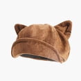 thumbnail image 4 of Fgnfyis Elegant Beret Hat Classic Slouchy Boy Cap Fashionable Headwear for Daily Outfits Face Womens Hats Brown, 4 of 4