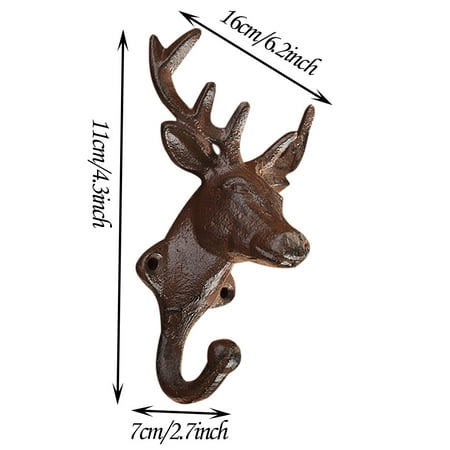 

Ykohkofe Antler Coat Hook Iron Wall Hook Coat Hook Suitable For Bathroom And Kitchen Wreath Hanger for Glass Door Bar Foot Copper