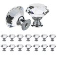 thumbnail image 3 of 12pcs 40mm Clear Diamond Door Knobs With Screws Crystal Cabinet Drawer Pull, 3 of 4