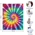 thumbnail image 4 of Rainbow Tie Dye Mandala Pattern Blanket,Comfortable Soft Flannel Throw Blanket,All Season,Warm Lightweight Blankets for Sofa Bed Couch Living Room Chair,30"x40", 4 of 4